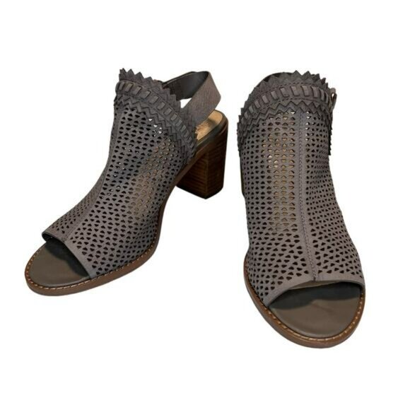 Vince Camuto Tricinda Heeled Sandal Size 7.5, Gray Taupe Slingback - Picture 7 of 16